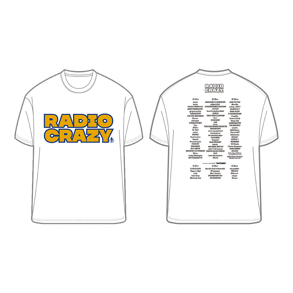 RADIO CRAZY 2024 ロゴ ビッグシルエットTシャツ