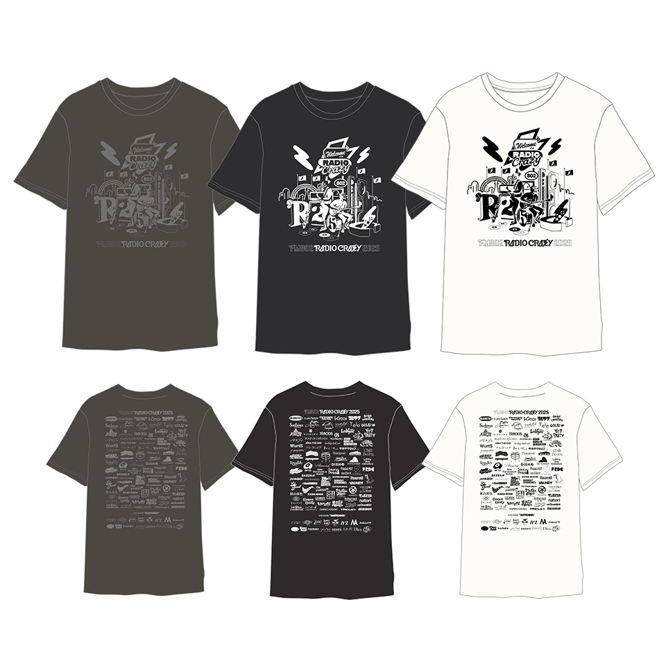 RADIO CRAZY 2025 オフィシャルバイカラーTシャツ