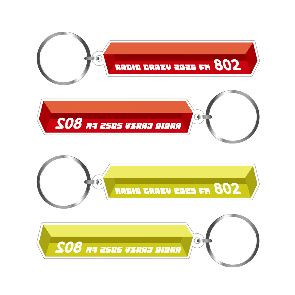 RADIO CRAZY 2025 アクリルキーホルダー ホテルキー風