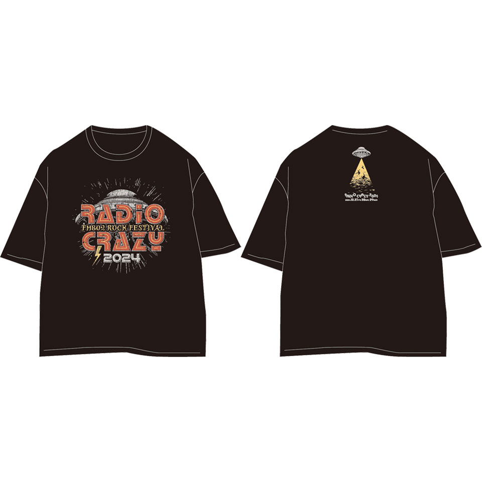 RADIO CRAZY 2024 ヴィンテージ風ビッグTシャツ