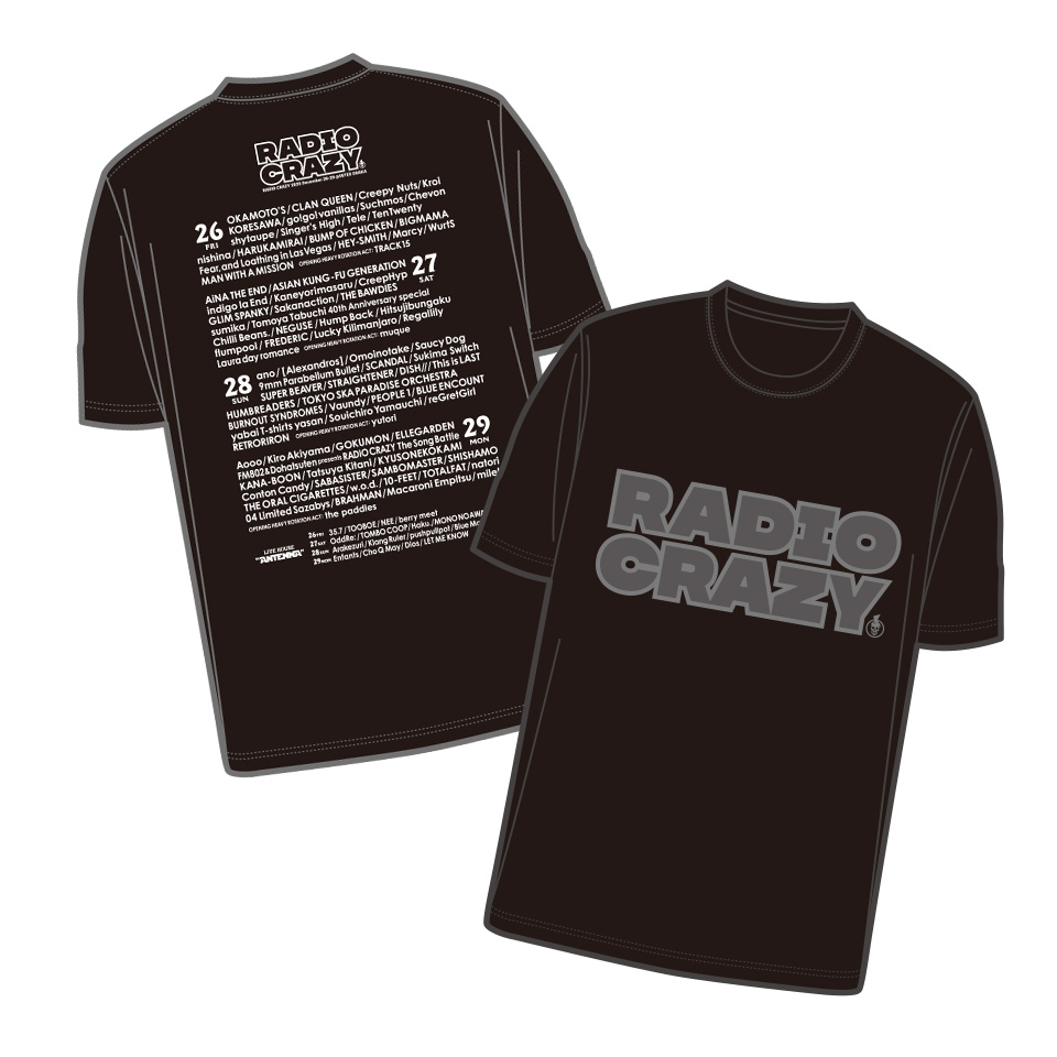 RADIO CRAZY 2025 ロゴＴシャツ