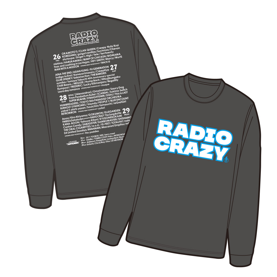 RADIO CRAZY 2025 ロゴ ロングＴシャツ
